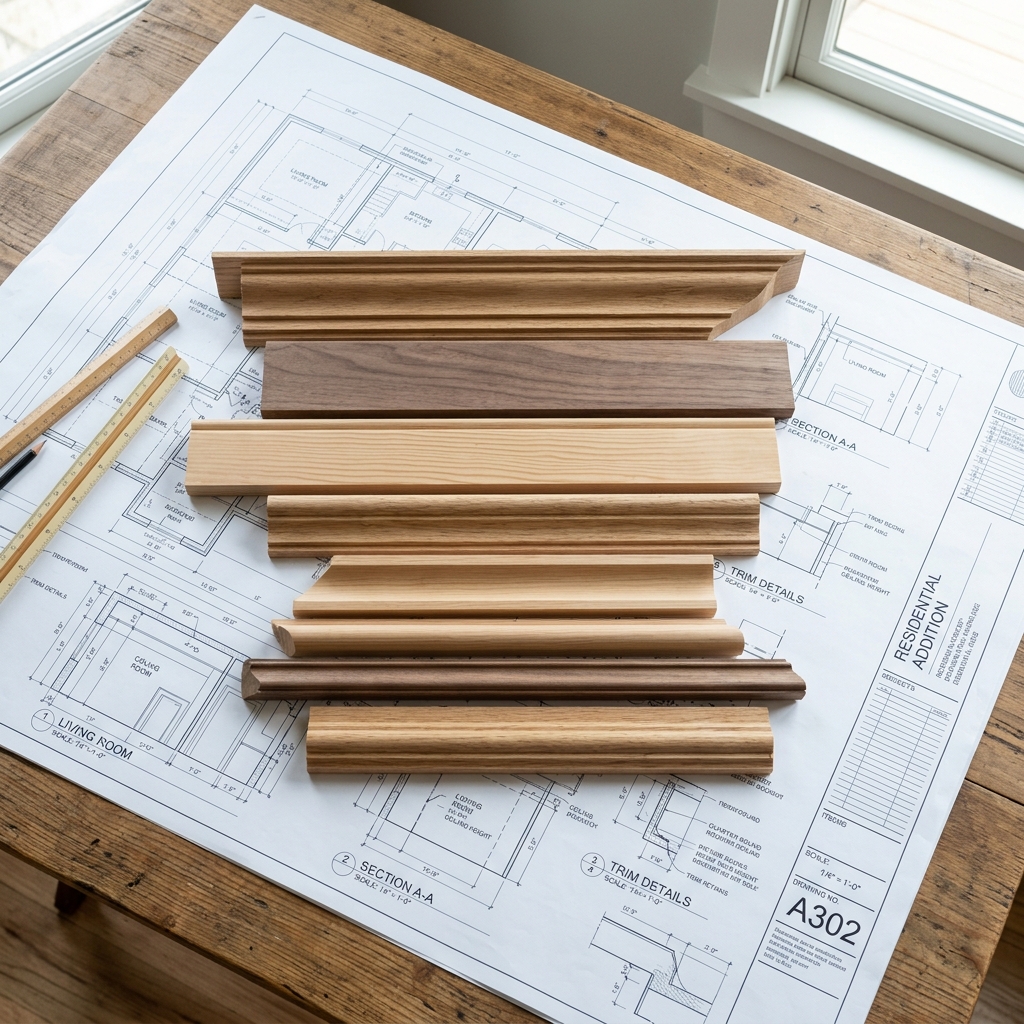 Premium wooden moulding detail